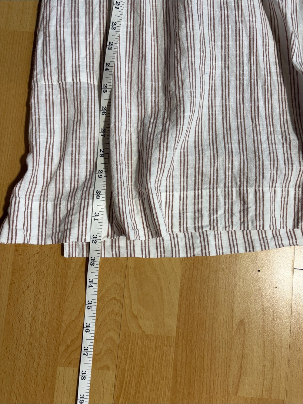 Daughters of India Poet Mini Dress in Vanilla with Rust Stripes Small - Picture 15 of 15